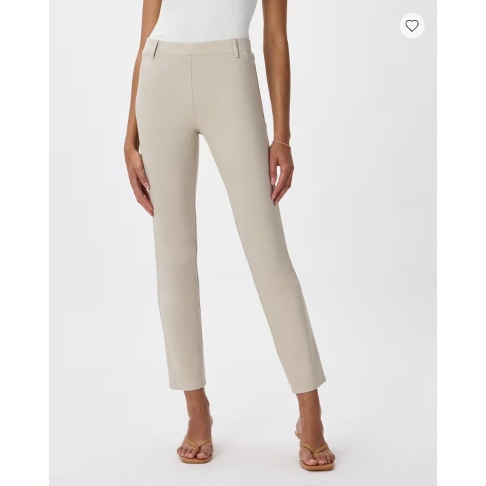 Quince Ultra-Stretch Ponte Straight Leg Pants Ecru Medium